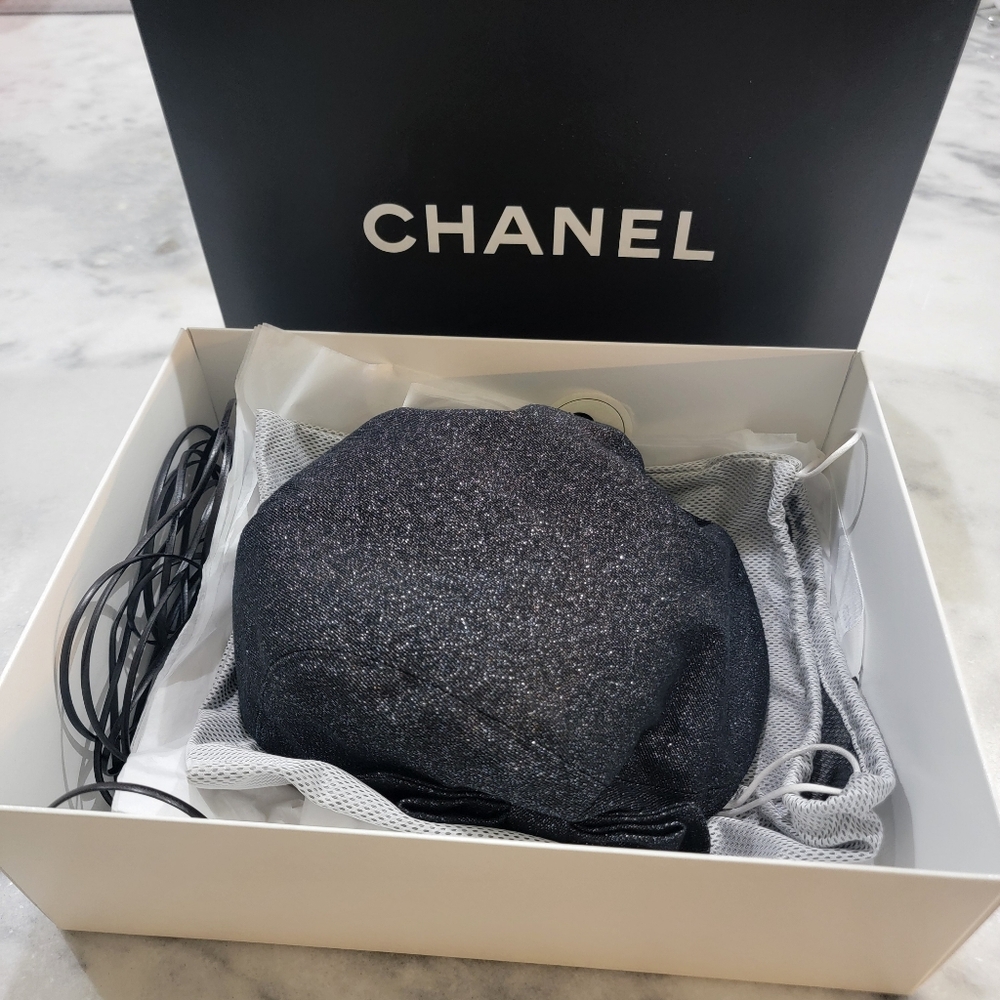 Authentic Chanel Black Beret